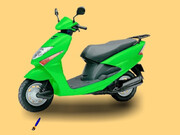 Green Motorcycle Coloring Game Online
