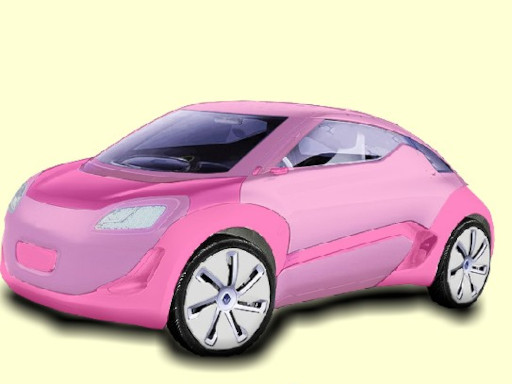 Cute Pink Car Coloring Game
