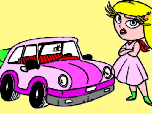 Princess Car Coloring Game